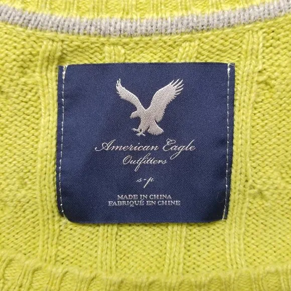American Eagle sweater Small pullover cable knit long sleeve Twilight - Picture 9 of 10